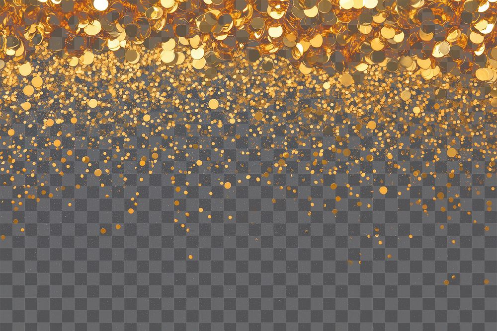 PNG Golden glitter falling background confetti elegant.