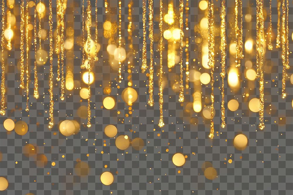 PNG Golden glitter falling background design celebration.