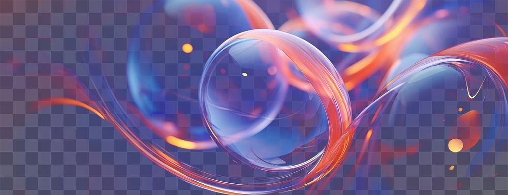 PNG Fluid and dynamic abstract background illustration colorful spheres.