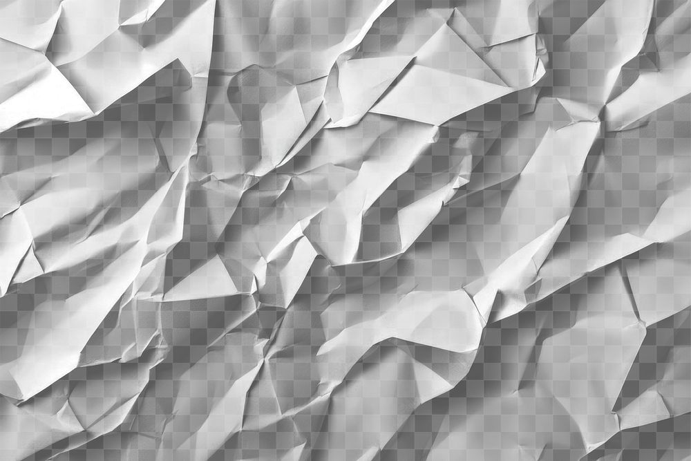 PNG White paper texture background white abstract crumpled.