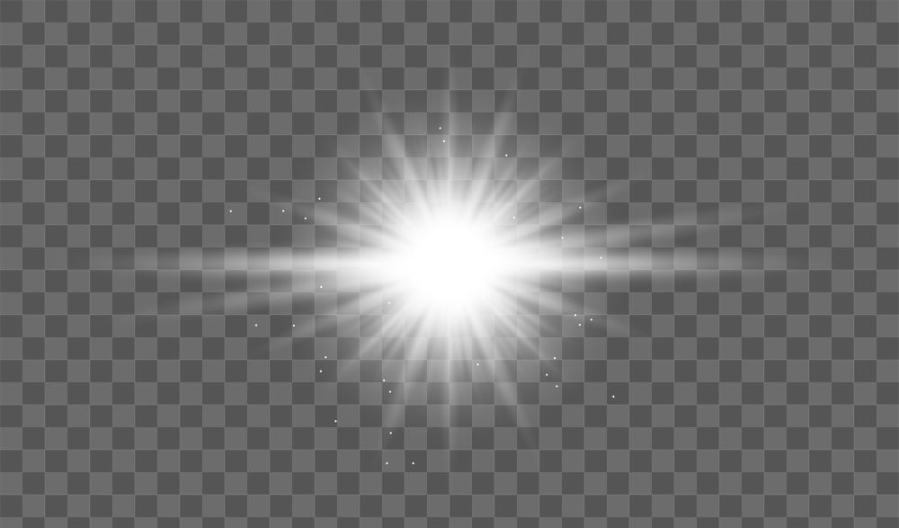 PNG Radiant starburst light overlay on transparent background