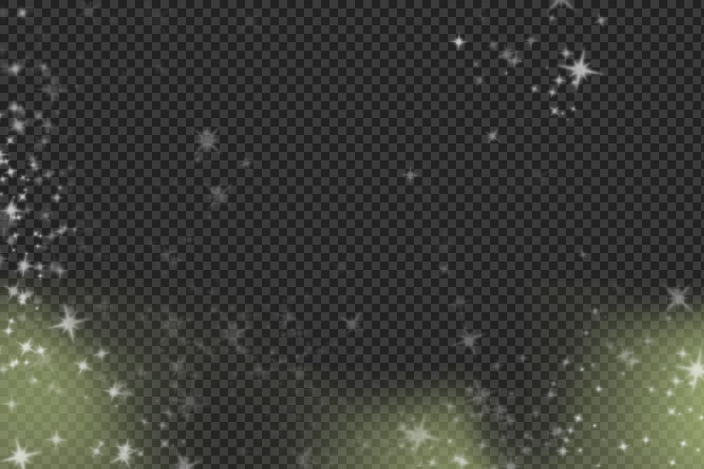 Starry sky png overlay, yellow light, transparent background