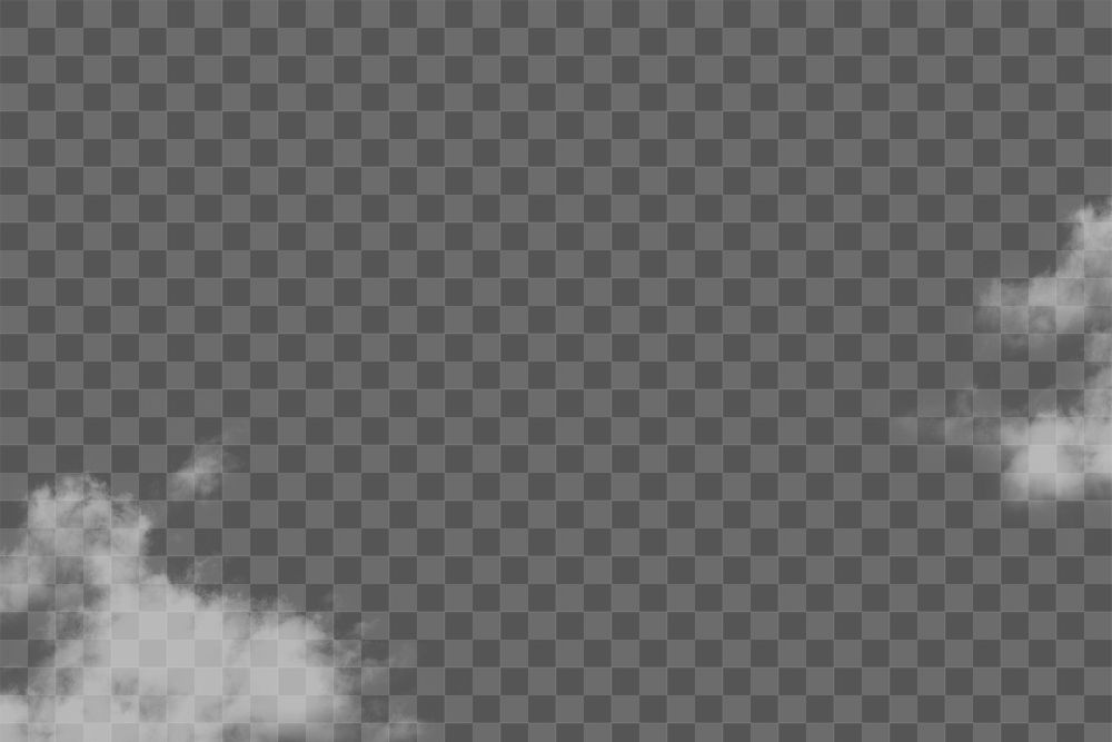 Cloud png border overlay, transparent background