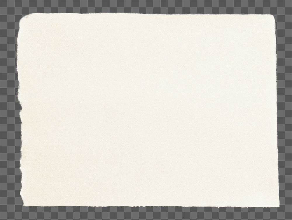 Blank paper card png sticker, transparent background
