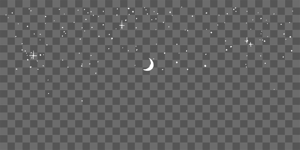 Night sky border png transparent background