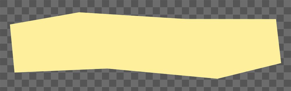 Png yellow washi tape sticker, transparent background