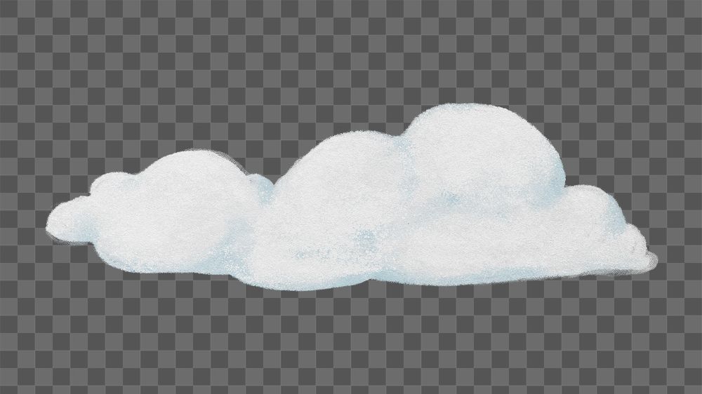 Aesthetic cloud  png sticker, watercolor, transparent background