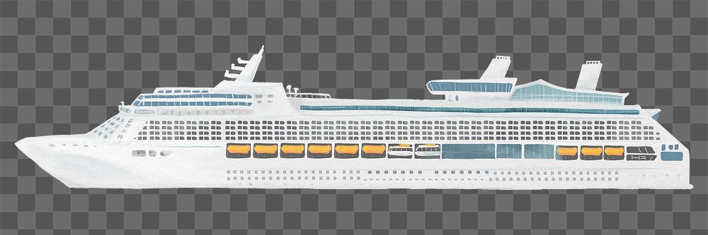 Cruise ship png sticker, transparent background