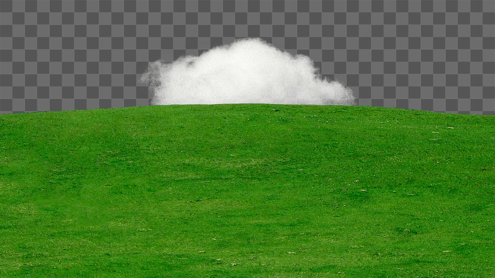 Green grass hill  png border, nature image, transparent background