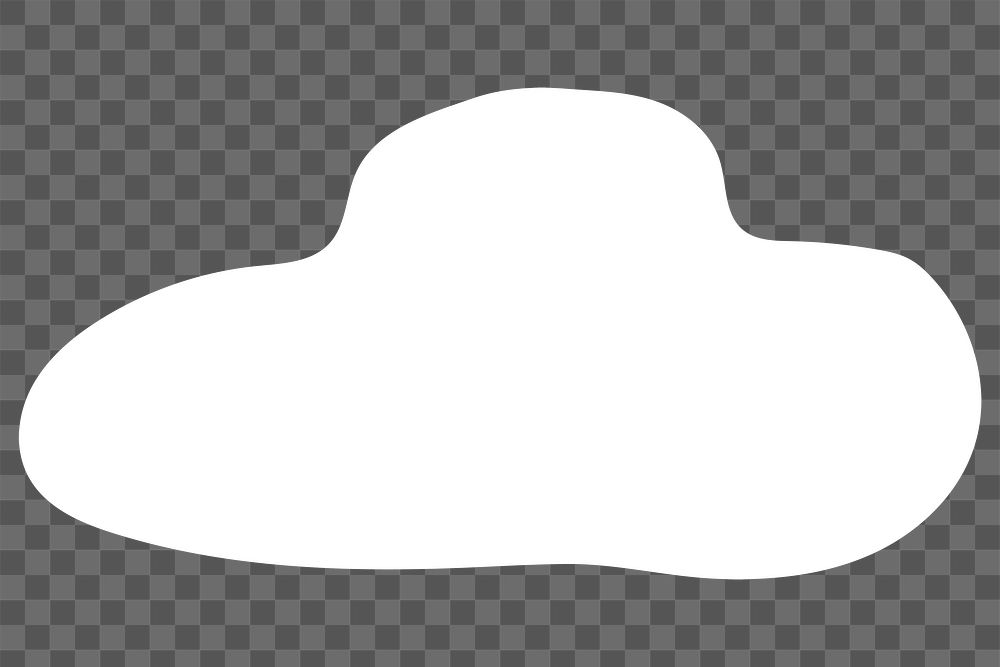 Cloud emoji png sticker, cute doodle, transparent background