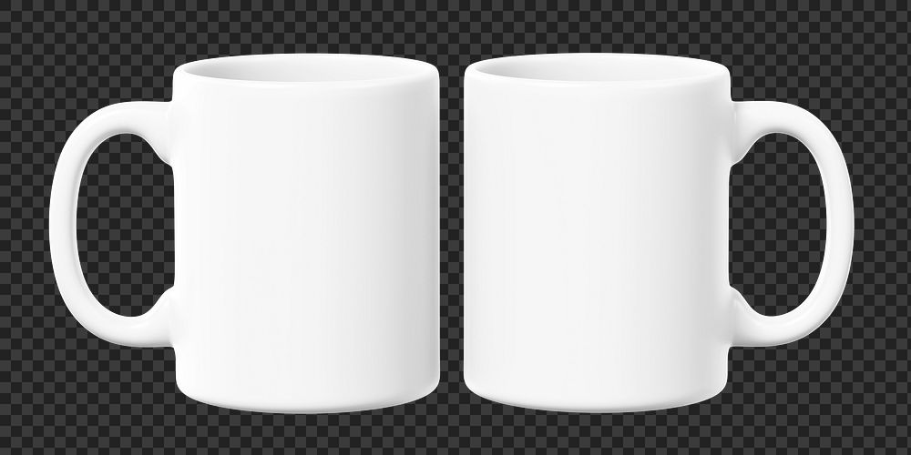 Coffee mugs png sticker, transparent background