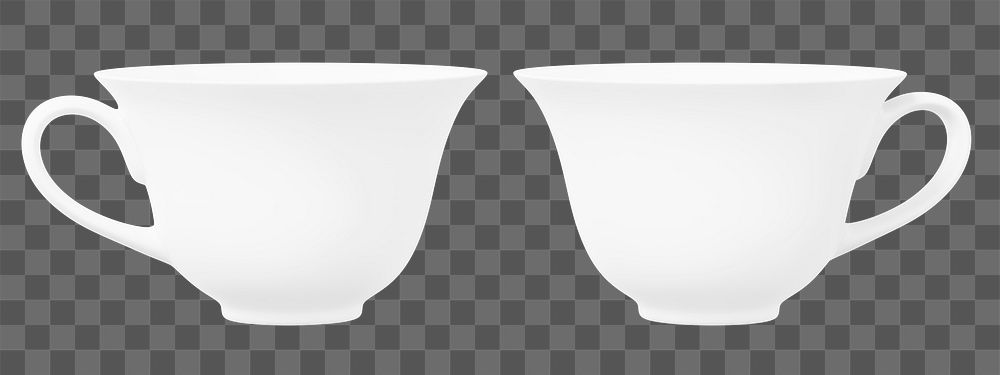 White tea cup png sticker, transparent background