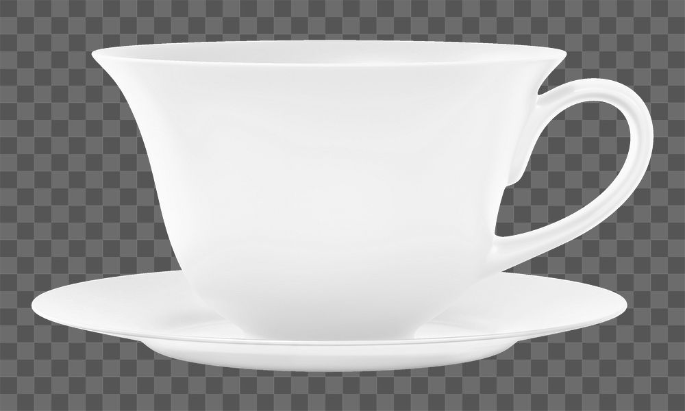 Tea cup png sticker, transparent background