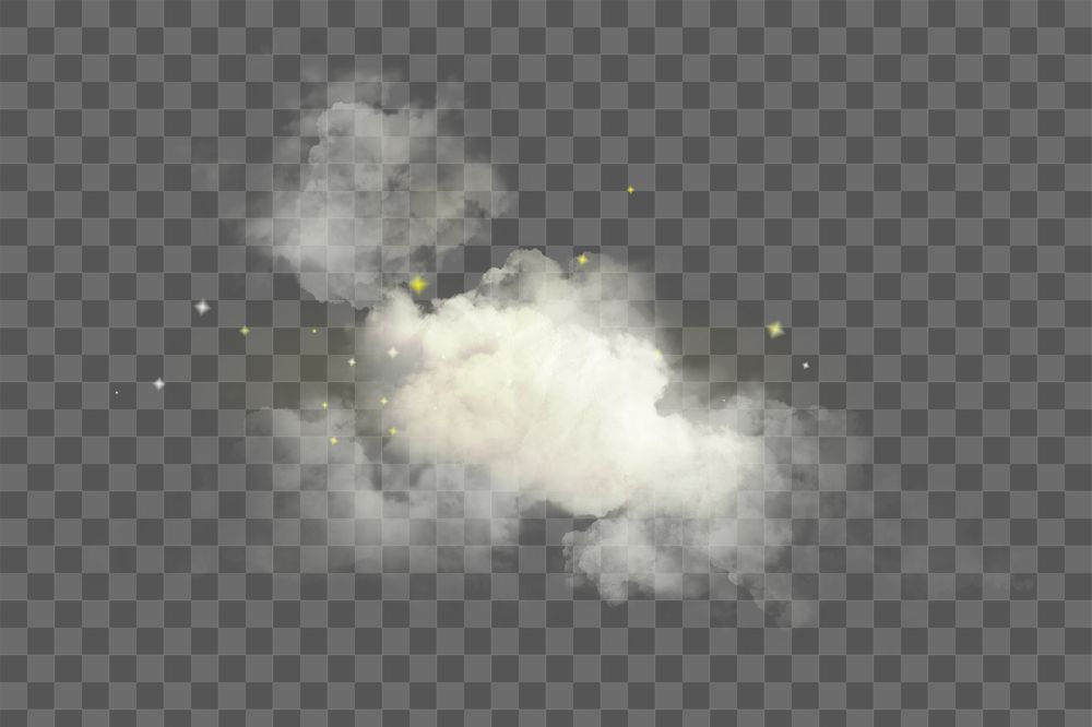 Cloud png sticker, aesthetic design, transparent background