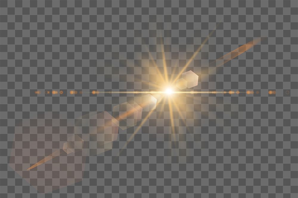 Sun flare png sticker, orange sunlight, transparent background