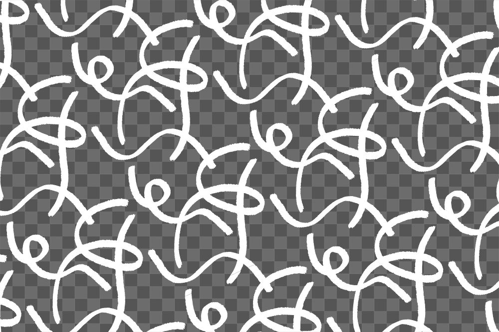 Abstract doodle png line pattern, transparent background