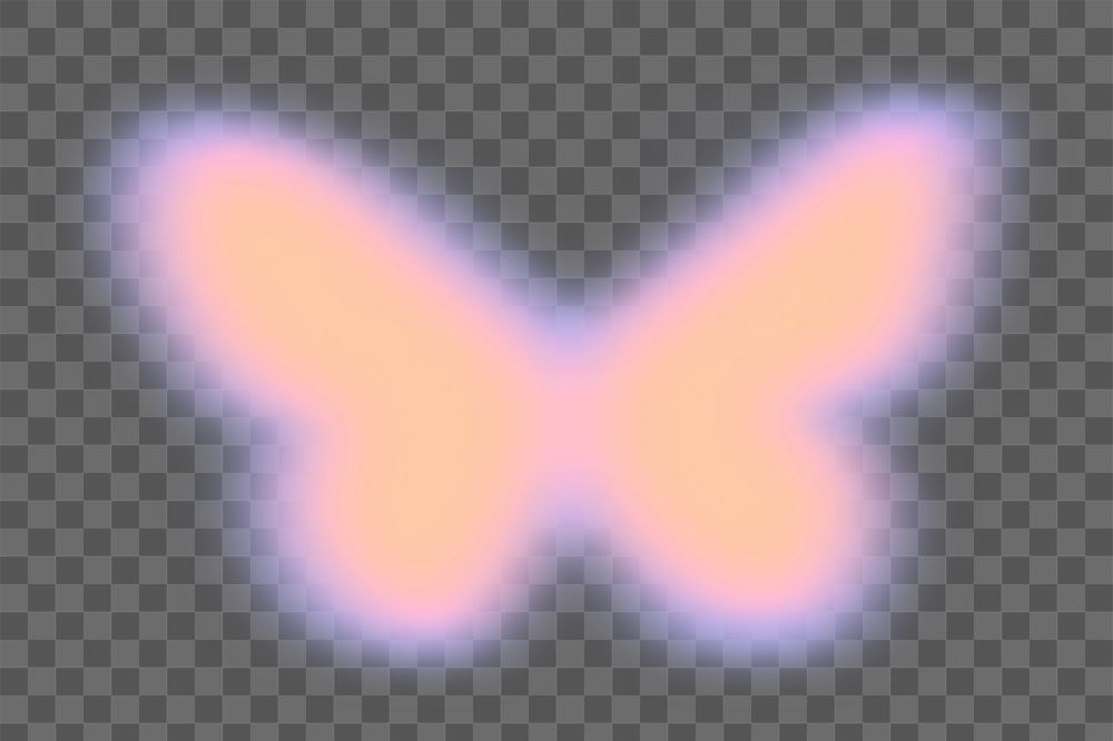 Blurry butterfly png sticker, transparent background