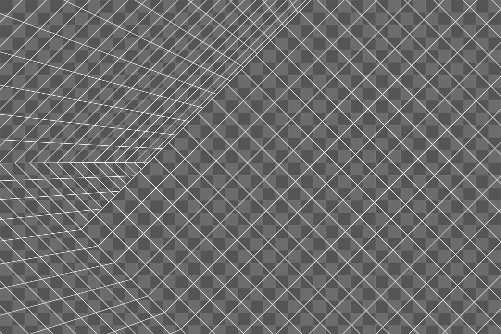 Wireframe grid png pattern, transparent background