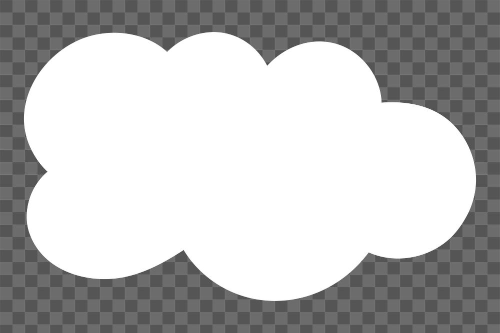 Cloud png sticker, weather doodle, transparent background