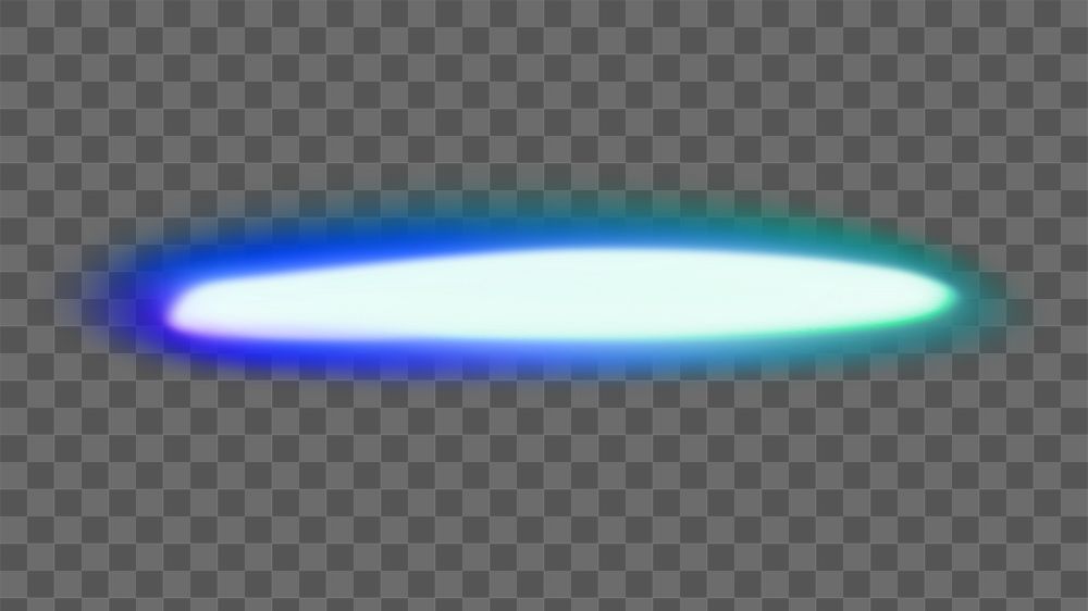 Neon blue aura png sticker, gradient shape, transparent background