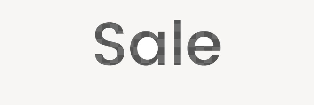 Sale word png transparent overlay, simple typography design