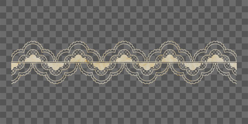 Gold lace  png sticker, transparent background