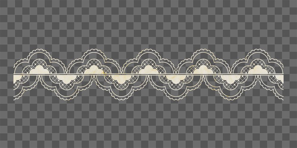 Gold lace  png sticker, transparent background
