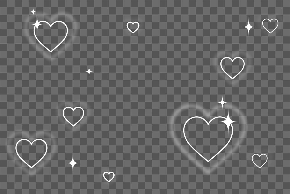 Cute hearts png sticker, Valentine's Day graphic, transparent background