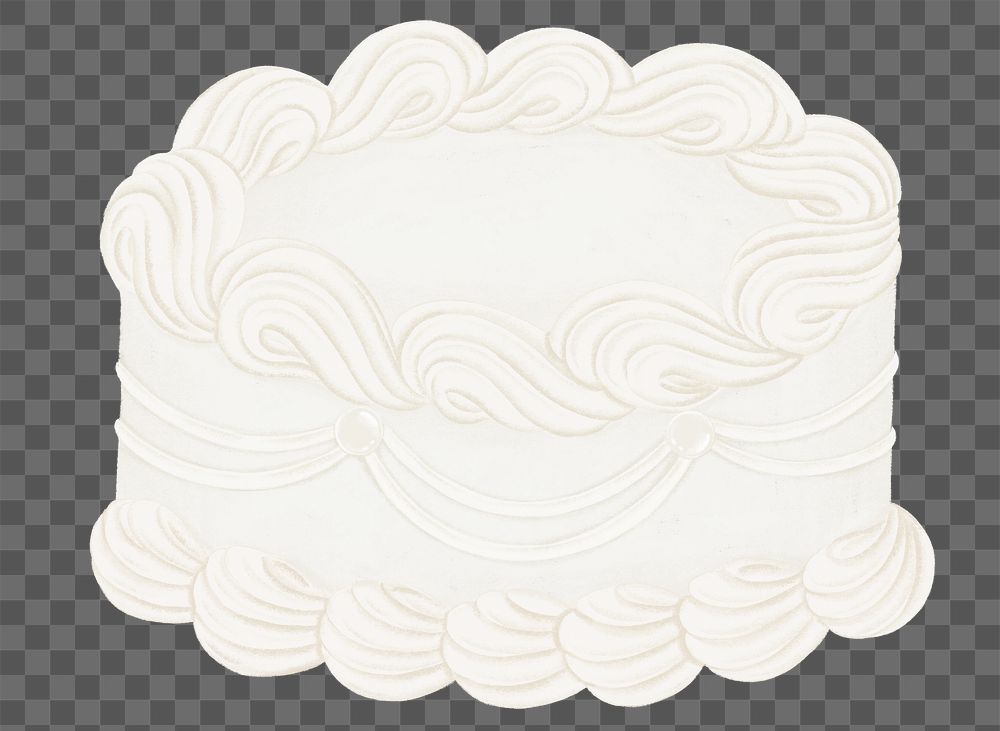 White wedding cake png sticker, celebration graphic, transparent background