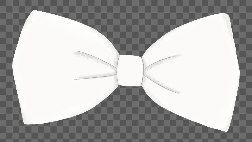 White bow-tie  png sticker, apparel graphic, transparent background
