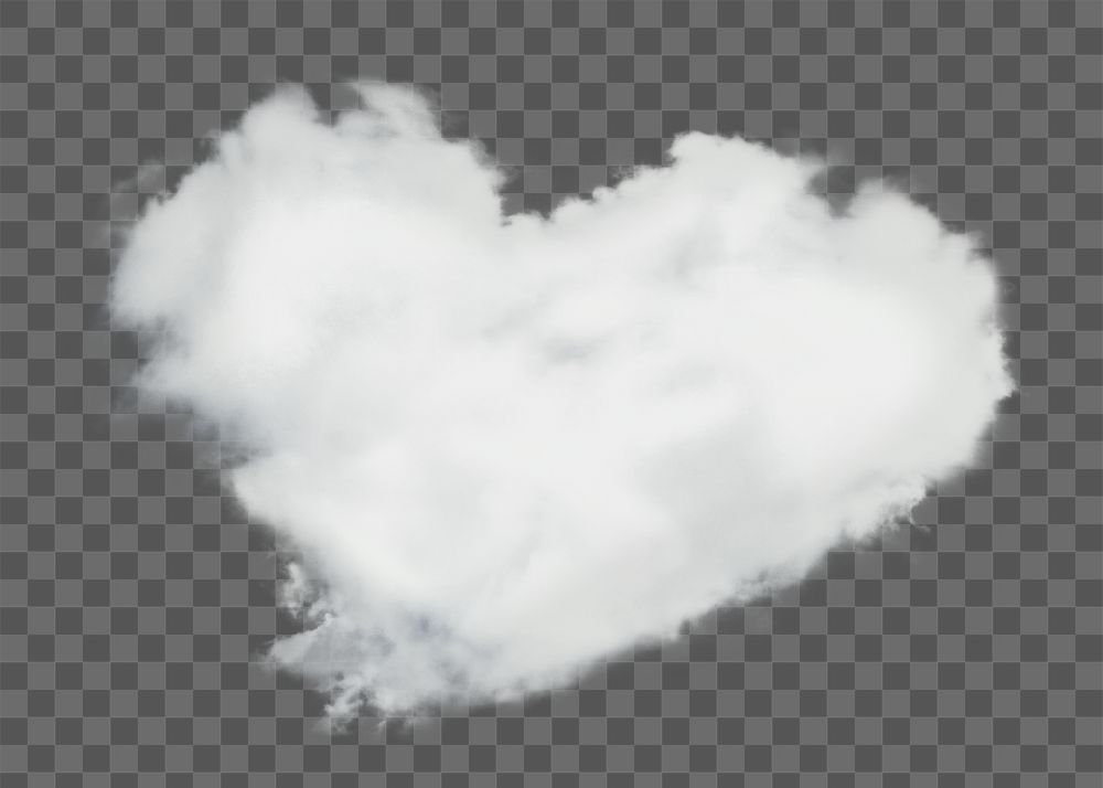 Fluffy cloud png sticker, transparent background