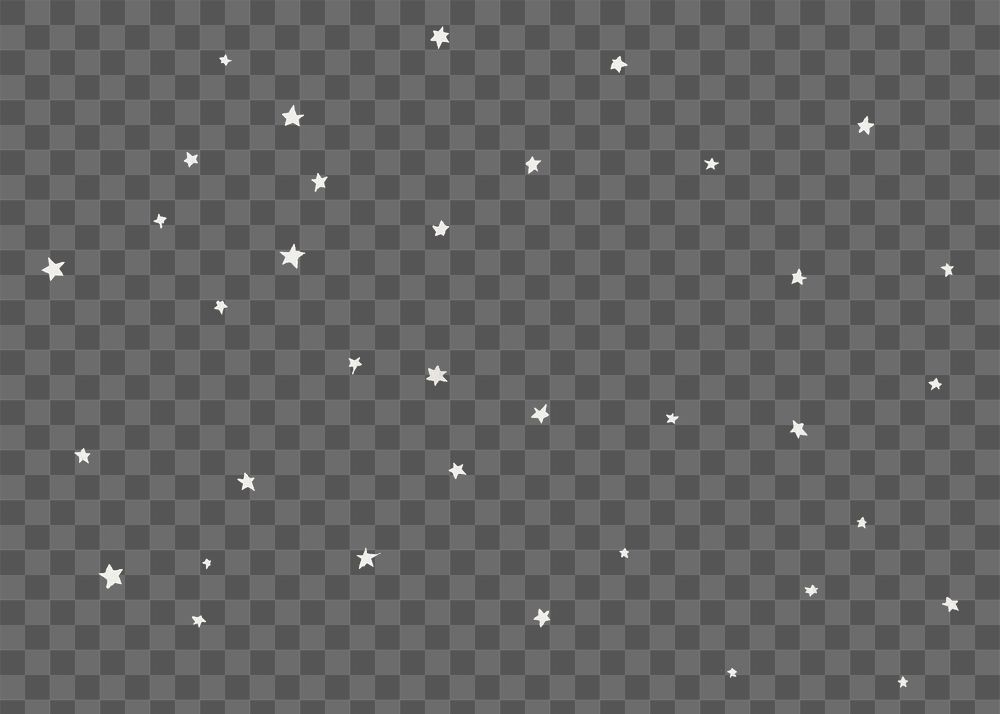 White stars png celestial sticker, transparent background