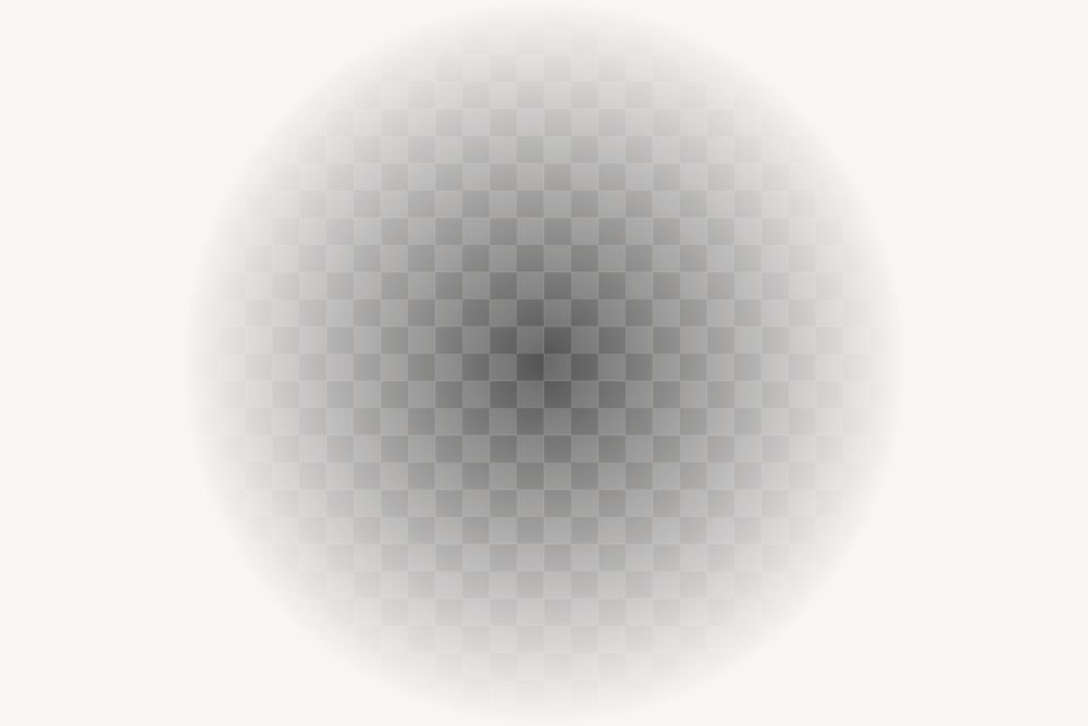 Black gradient png circle, transparent background