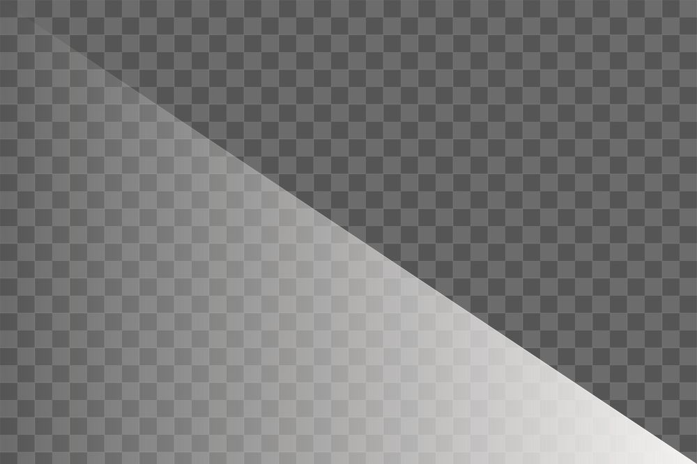 White gradient png triangle border, transparent background