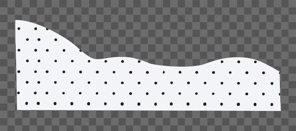Ripped png polka dot paper, transparent background