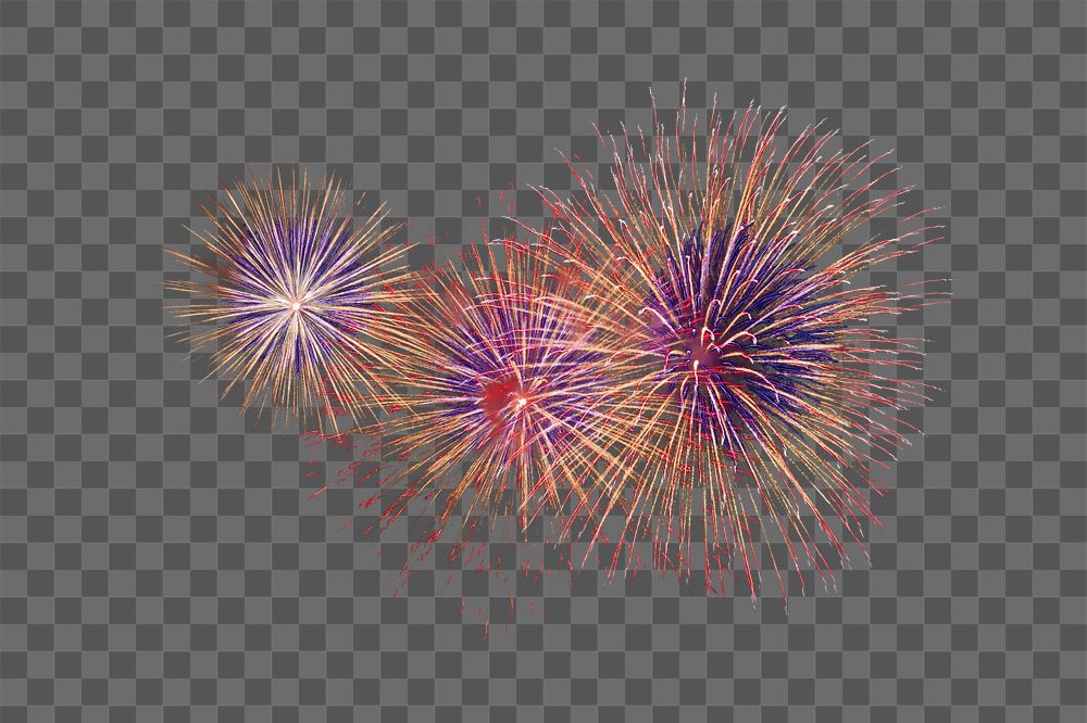 Fireworks png, isolated object, transparent background