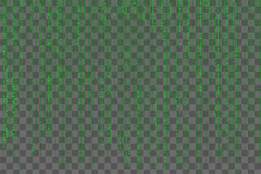 Matrix png collage element on transparent background
