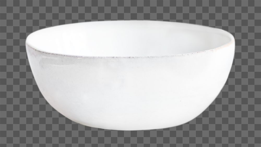 White bowl png, transparent background