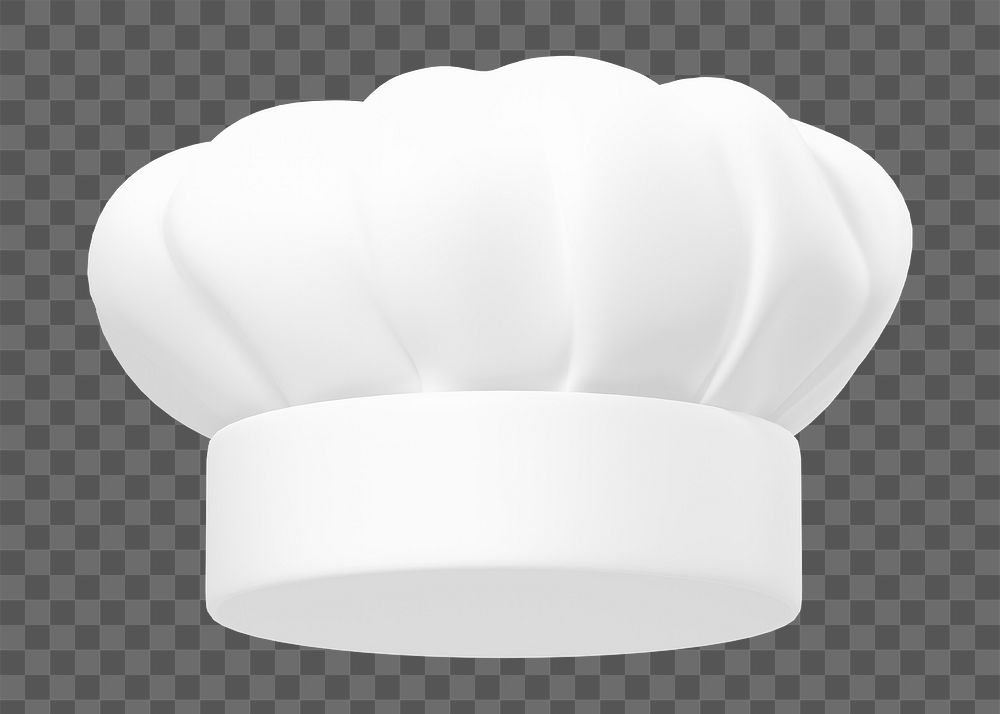 PNG 3D chef's hat, element illustration, transparent background