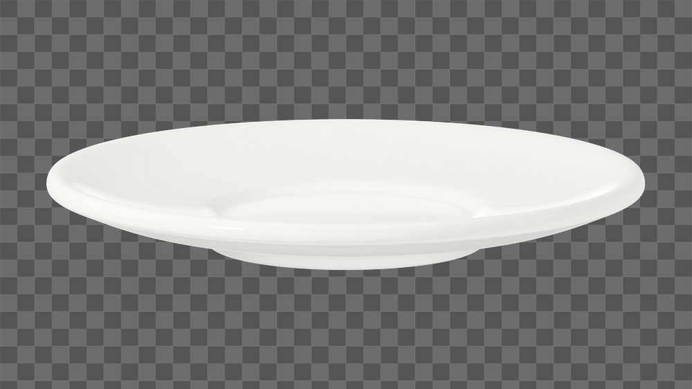 PNG 3D ceramic plate, element illustration, transparent background