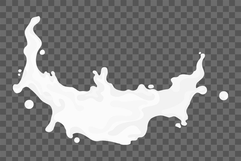 Milk splash png food texture element, transparent background