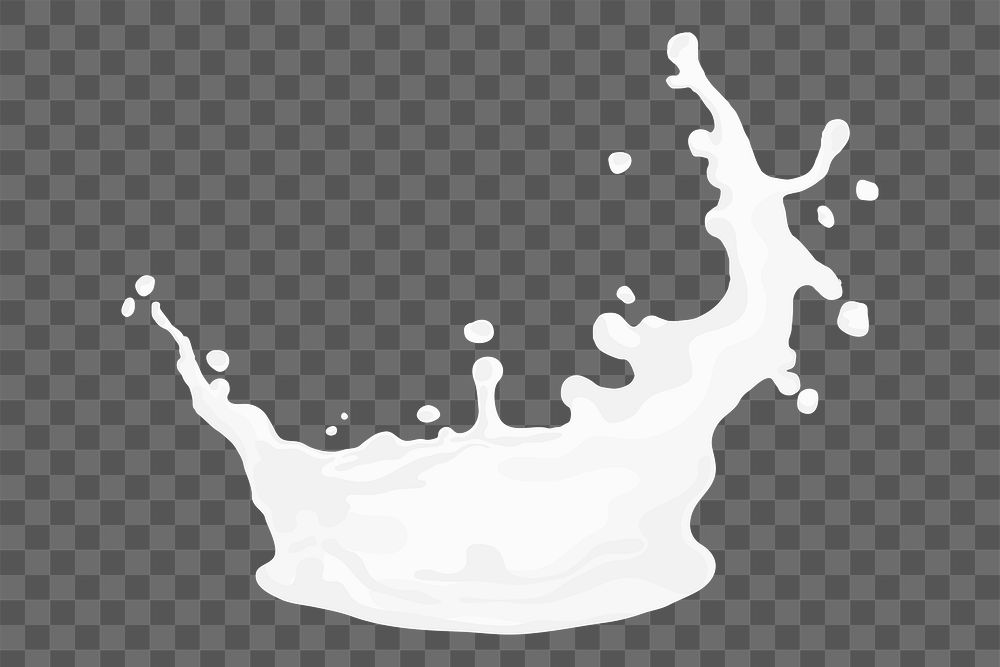 Milk splash png food texture element, transparent background