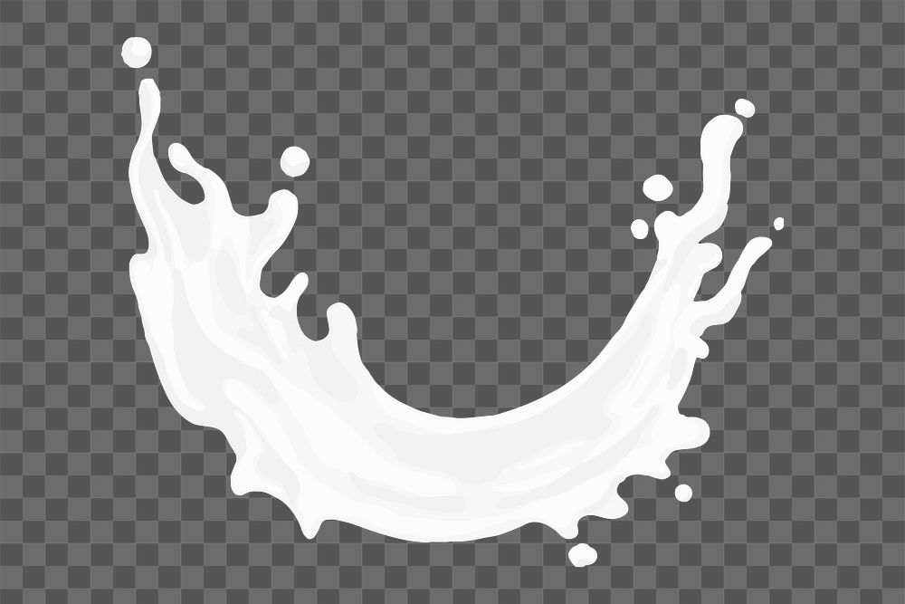 Milk splash png food texture illustration, transparent background
