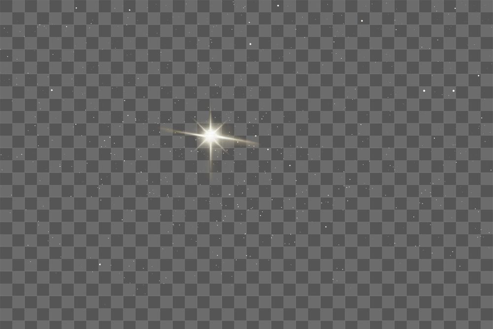 PNG shining star effect, transparent background 