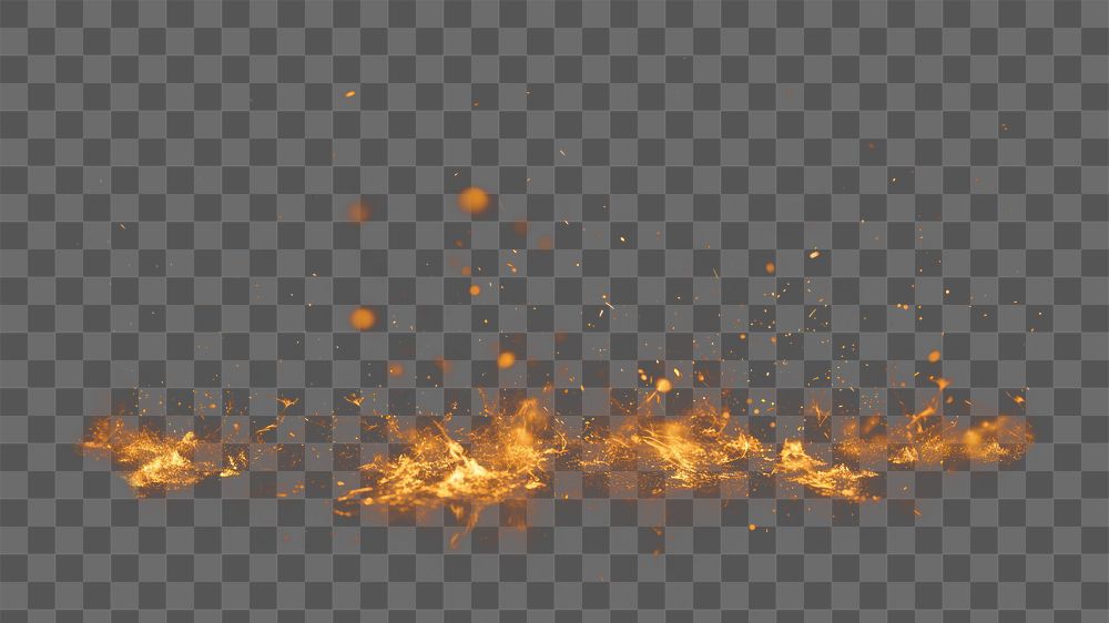 PNG Some blowing Fire sparks fire backgrounds night