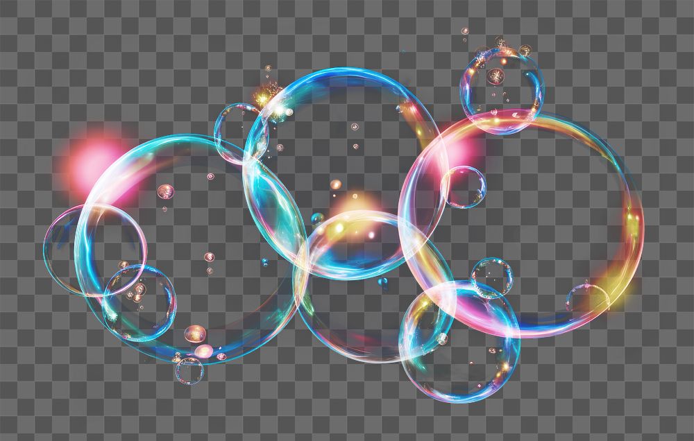 PNG soap bubble effect, transparent background 