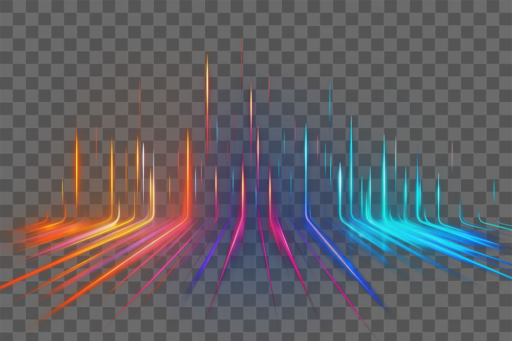 PNG Colorful glowing lines backgrounds pattern light