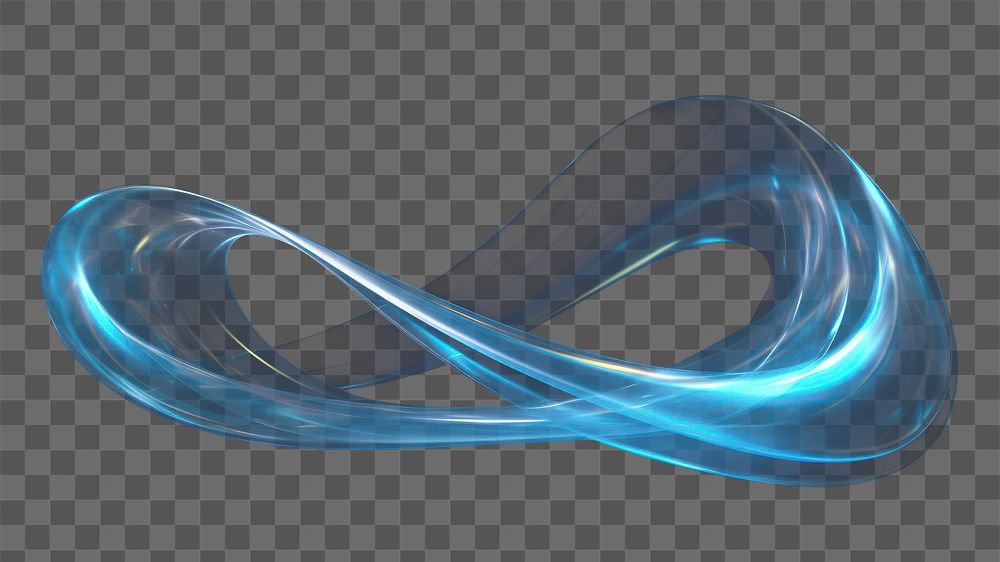 PNG blue light trail swirl effect, transparent background AI generated image by rawpixel