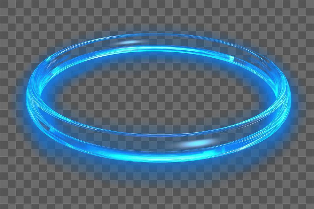 PNG blue light ring effect, transparent background AI generated image by rawpixel
