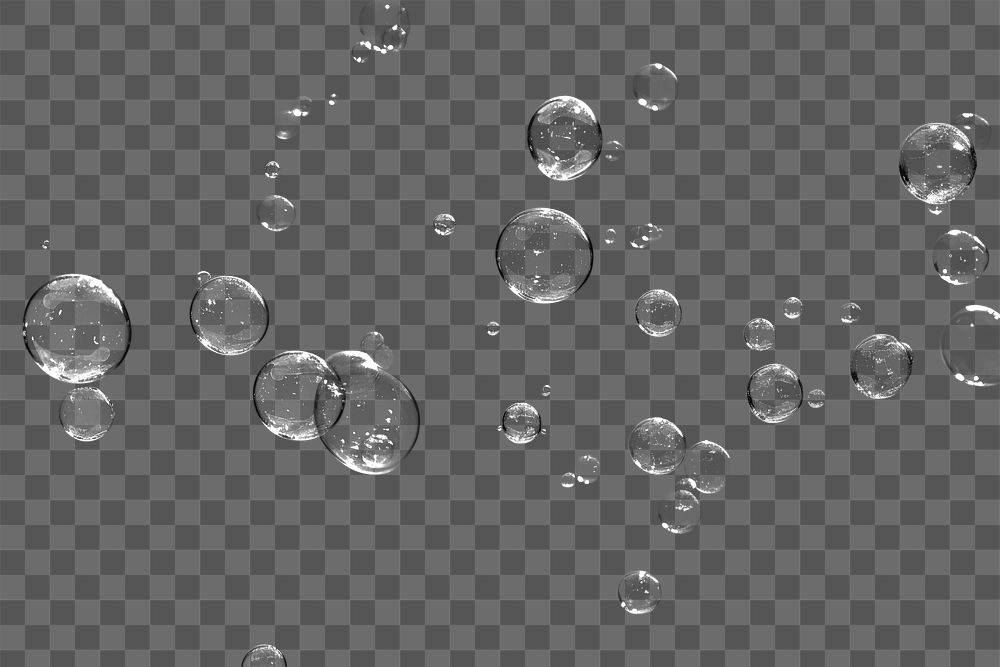 PNG water bubble effect, transparent background 